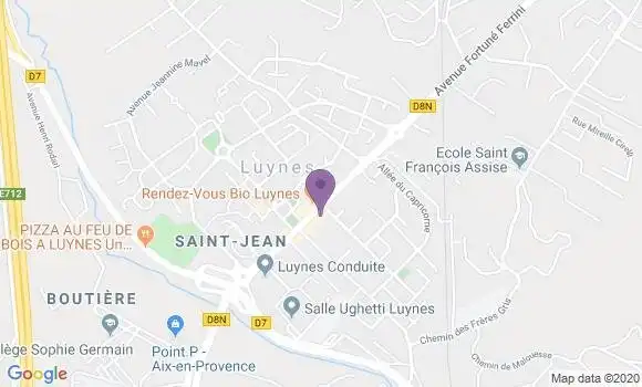 Localisation BNP Paribas Agence de Bouc Bel Air