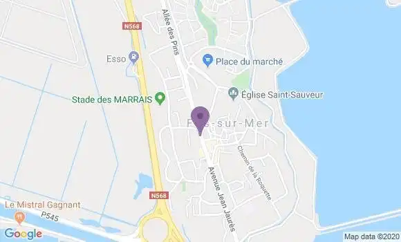 Localisation BNP Paribas Agence de Fos sur Mer