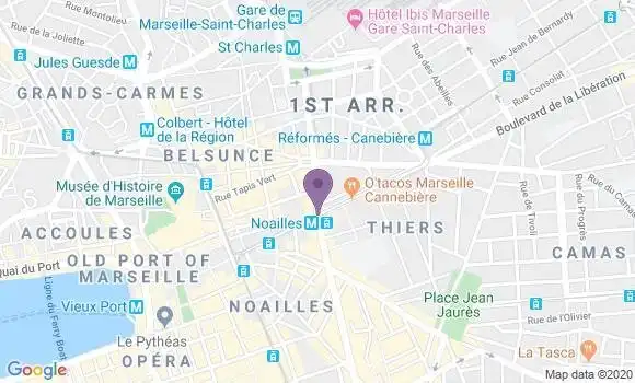 Localisation BNP Paribas Agence de Marseille Croix Rouge
