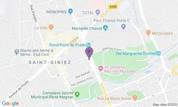Localisation BNP Paribas Agence de Marseille Michelet