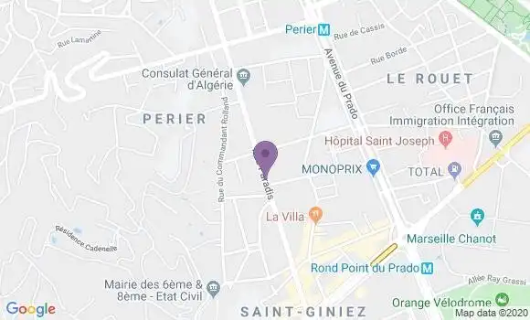 Localisation BNP Paribas Agence de Marseille Paradis