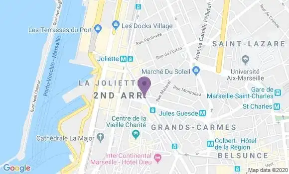 Localisation BNP Paribas Agence de Marseille République