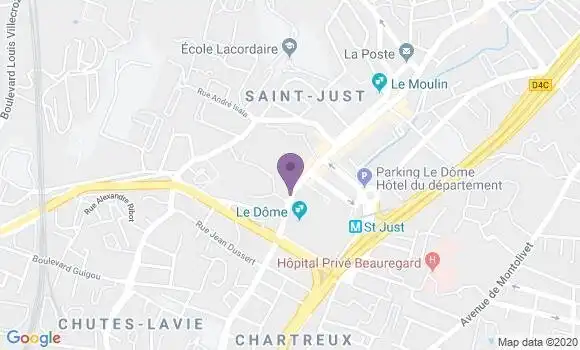 Localisation BNP Paribas Agence de Marseille Saint Just