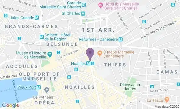 Localisation BNP Paribas Agence de Marseille Saint Louis