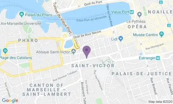 Localisation BNP Paribas Agence de Marseille Saint Victor
