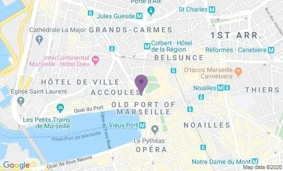 Localisation BNP Paribas Agence de Marseille Vieux Port