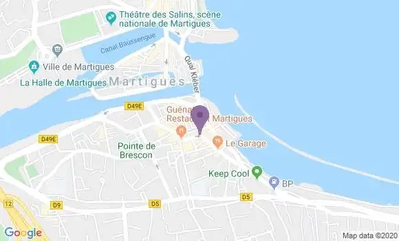 Localisation BNP Paribas Agence de Martigues