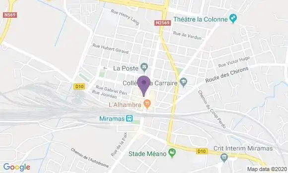 Localisation BNP Paribas Agence de Miramas