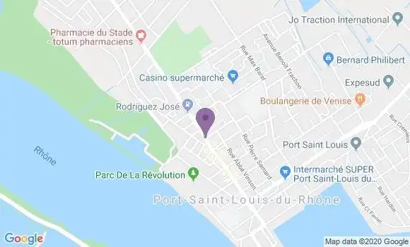 Localisation BNP Paribas Agence de Port Saint Louis du Rhône