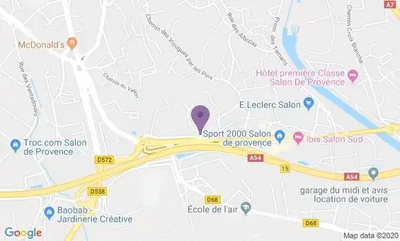 Localisation BNP Paribas Agence de Salon de Provence Sud