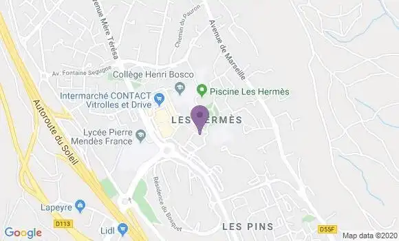 Localisation BNP Paribas Agence de Vitrolles
