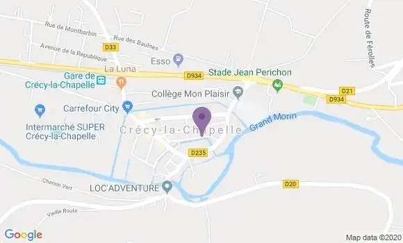 Localisation LCL Agence de Crecy la Chapelle