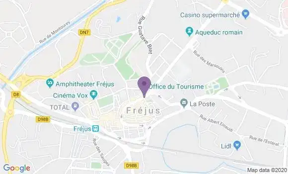 Localisation BNP Paribas Agence de Fréjus