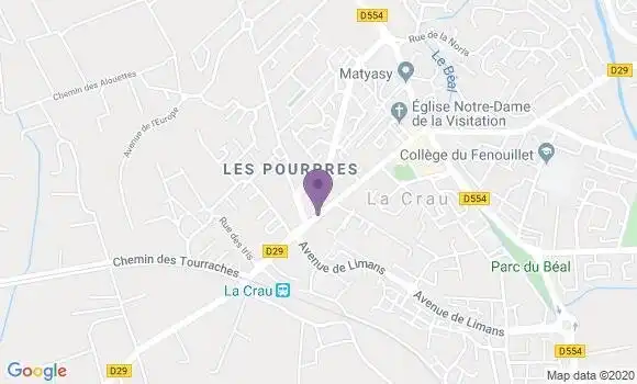 Localisation BNP Paribas Agence de La Crau