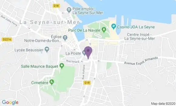 Localisation BNP Paribas Agence de La Seyne sur Mer