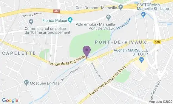 Localisation LCL Agence de Marseille Capelette