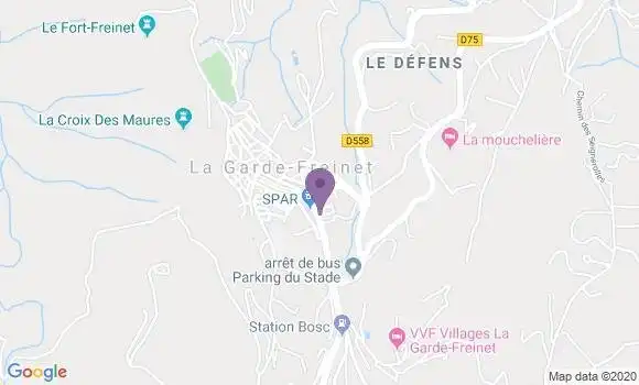 Localisation BNP Paribas Agence de Le Cannet des Maures