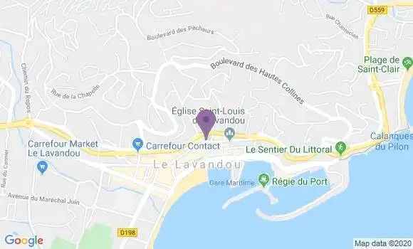 Localisation BNP Paribas Agence de Le Lavandou