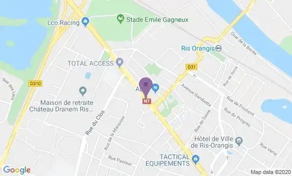 Localisation LCL Agence de Ris Orangis