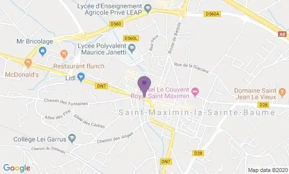 Localisation BNP Paribas Agence de Saint Maximin la Sainte Baume