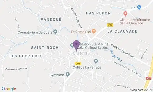 Localisation BNP Paribas Agence de Solliès Pont