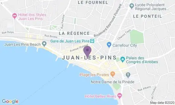 Localisation BNP Paribas Agence de Juan les Pins