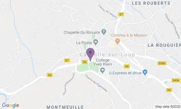 Localisation BNP Paribas Agence de La Colle sur Loup