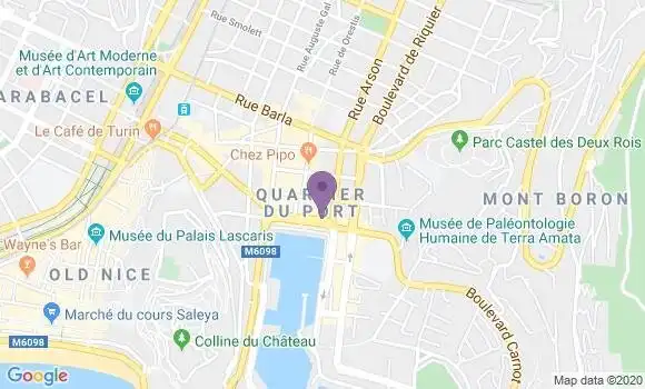 Localisation BNP Paribas Agence de Nice Port