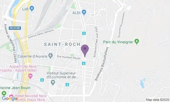 Localisation BNP Paribas Agence de Nice Saint Roch
