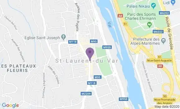 Localisation BNP Paribas Agence de Saint Laurent du Var Saint Exupéry