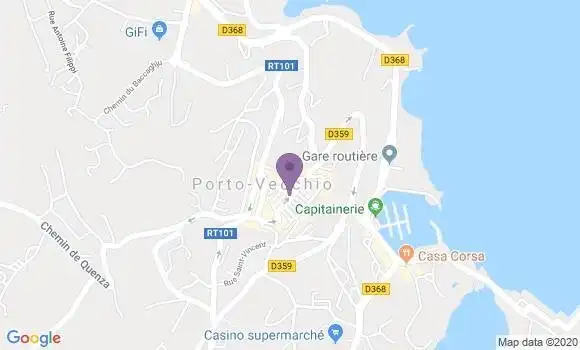 Localisation BNP Paribas Agence de Porto Vecchio