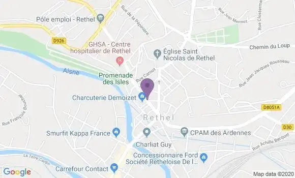 Localisation LCL Agence de Rethel
