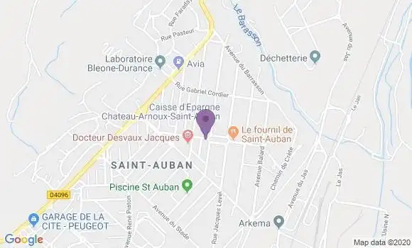Localisation BNP Paribas Agence de Château Arnoux Saint Auban