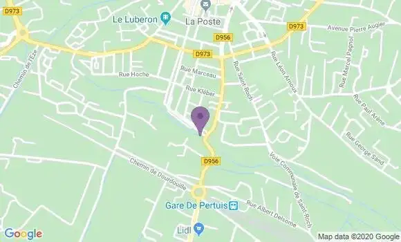 Localisation BNP Paribas Agence de Pertuis Route d