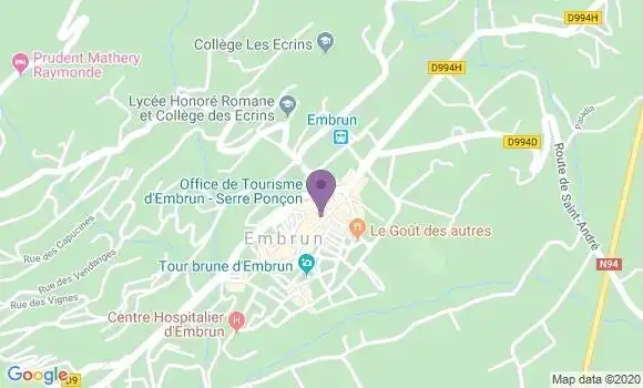 Localisation BNP Paribas Agence d