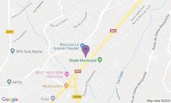 Localisation BNP Paribas Agence de Gap Saint Roch
