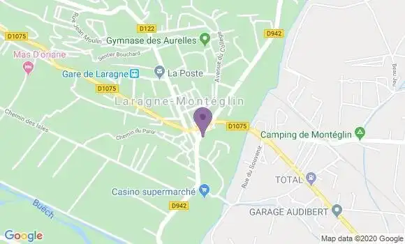 Localisation BNP Paribas Agence de Laragne Montèglin