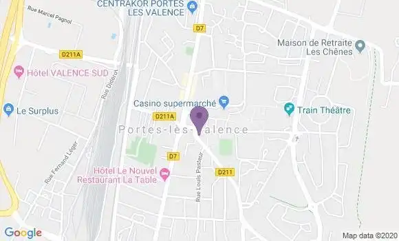 Localisation BNP Paribas Agence de Portes lès Valence