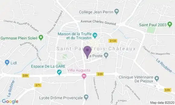 Localisation BNP Paribas Agence de Saint Paul Trois Châteaux