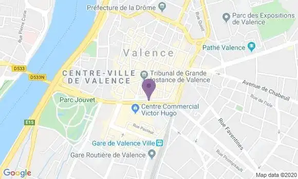 Localisation BNP Paribas Agence de Valence