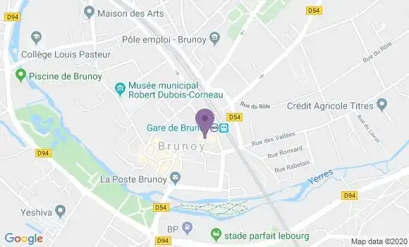 Localisation LCL Agence de Brunoy
