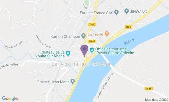 Localisation BNP Paribas Agence de La Voulte sur Rhône