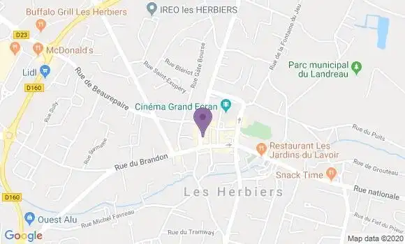 Localisation LCL Agence de Les Herbiers