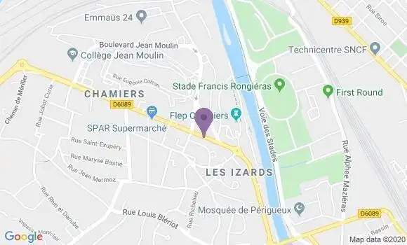 Localisation BNP Paribas Agence de Coulounieix Chamiers