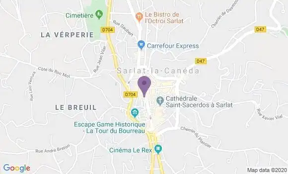 Localisation BNP Paribas Agence de Sarlat la Canéda