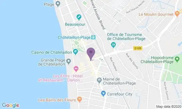 Localisation BNP Paribas Agence de Châtelaillon Plage