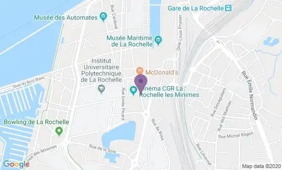 Localisation BNP Paribas Agence de La Rochelle Minimes