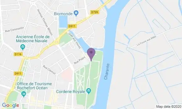 Localisation BNP Paribas Agence de Rochefort sur Mer