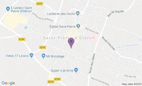 Localisation BNP Paribas Agence de Saint Pierre d
