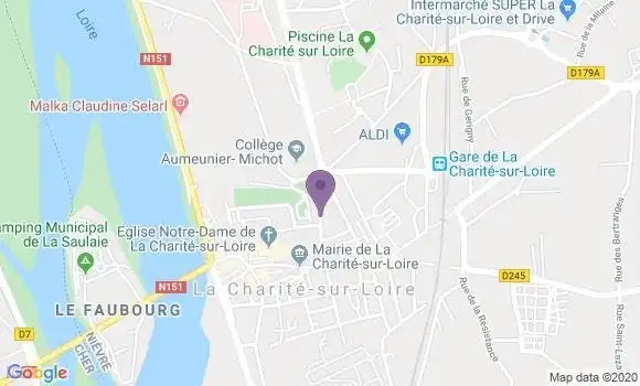 Localisation LCL Agence de La Charité sur Loire